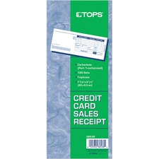 TOPS TOP38538 Credit Card Sales Slip