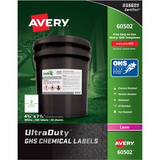 Avery AVE60502 Warning Label