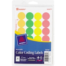 Avery AVE05474 Color Coded Label
