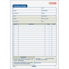 TOPS TOP46140 Purchase Order Form