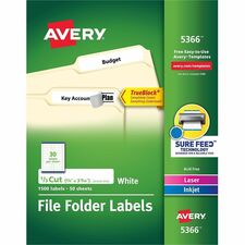 Avery 5366 File Folder Label