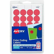 Avery 5466 Color Coded Label