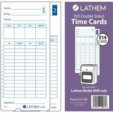 Lathem LTHE14100 Time Card