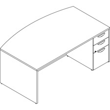 Lorell LLRPD4272RSPGE Pedestal Desk